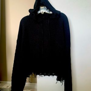 Brand New Black Cropped Hoodie